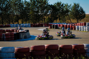 Sur la piste de kart