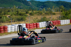 Sur la piste de kart